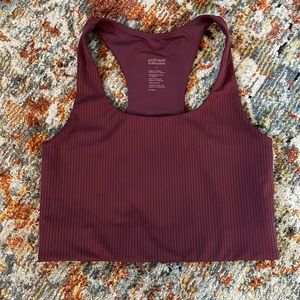 Girlfriend collective ribbed sports bra - size small